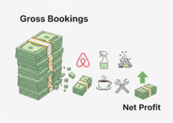 STR payout reconciliation example showing gross revenue, platform fees, taxes, and net payout